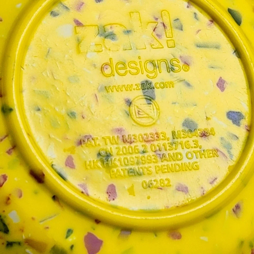 Zak Designs Yellow Confetti Melamine Bowl 5.5